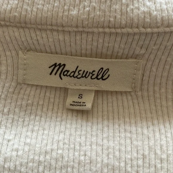 Madewell Brushed Ribbed Polo Crop Cardigan - Picture 6 of 7